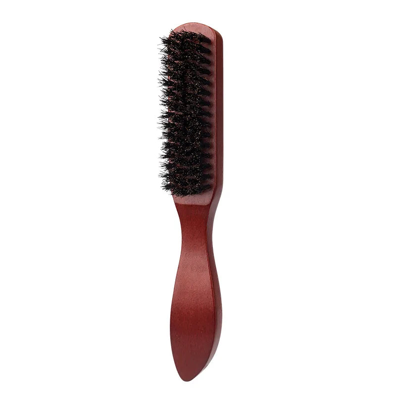 Wild Boar Bristle Hair Brush & Comb Set – Edge Control Styling Hair Brush Set PLUSH 1pcs-1