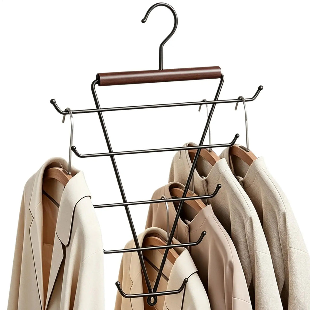 Rotating Double-Sided Vertical Clothes Hanger | Space-Saving Clothes Hanger Organizer PLUSH