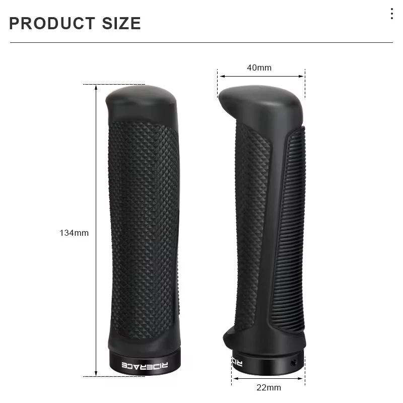 Lock-On Mountain Bike Handlebar Grips – Non-Slip TPR Rubber Bike Handlebar Grips PLUSH