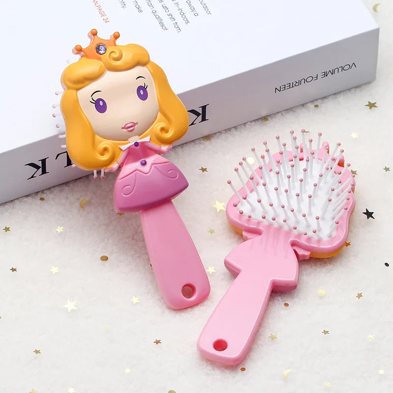 Mermaid Air Cushion Comb for Kids – Cute Girls Hair Brush Kids Hair Comb PLUSH princess 2