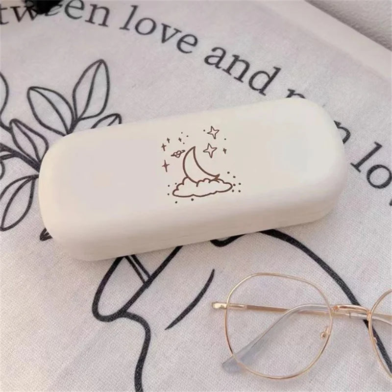Portable Cute PU Leather Glasses Case – Travel Sunglasses Box Glasses Case PLUSH style 7