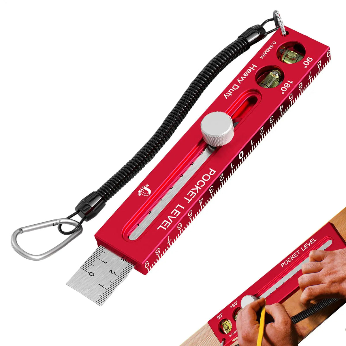 Aluminum Precision Woodworking Ruler – Inch & Metric T-Track Slide Woodworking Measuring Ruler PLUSH