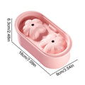 Flower Shape Ice Ball Mold – Reusable 2-Cavity Ice Tray Ice Ball Mold PLUSH Pink