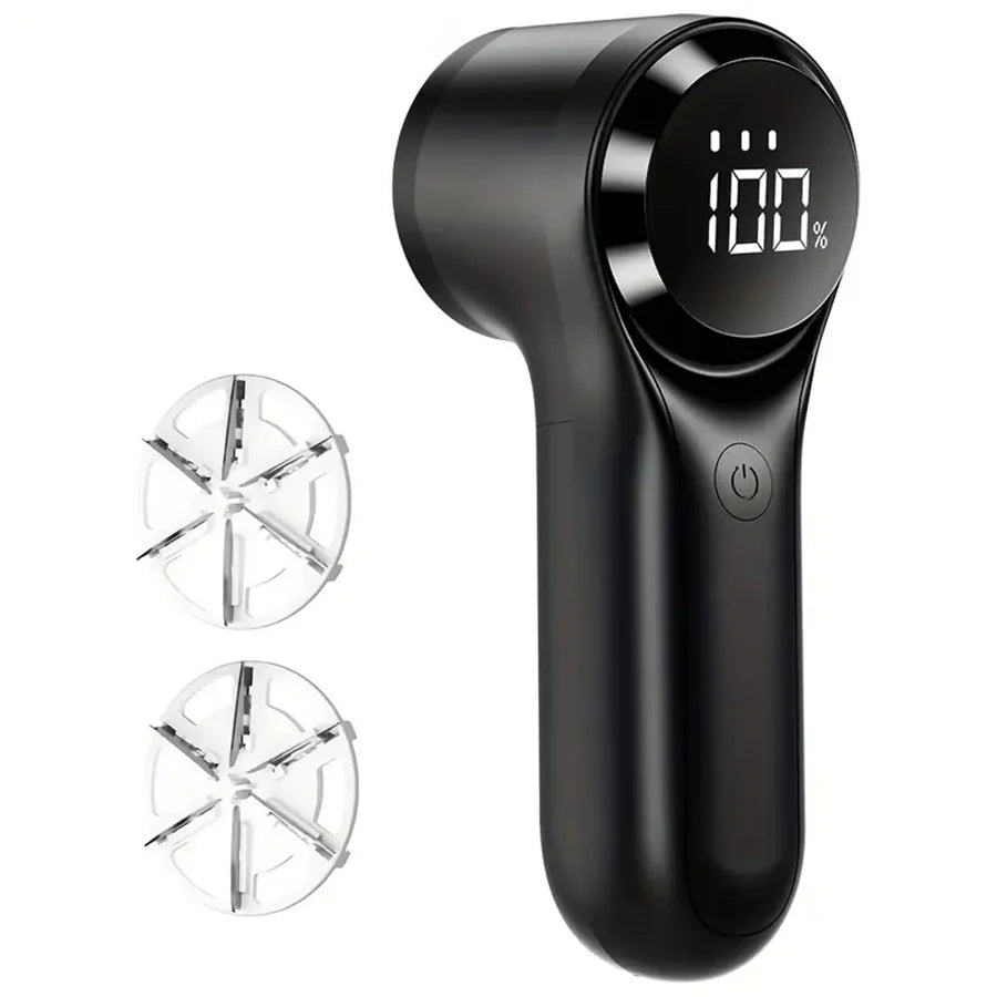 USB Fabric Shaver & Lint Remover with Digital Display Fabric Shaver PLUSH black