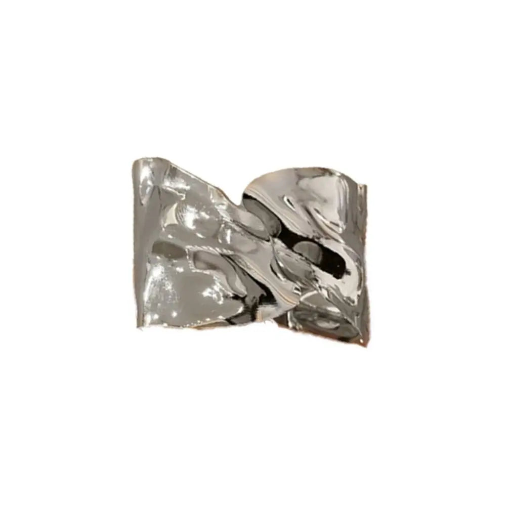 Minimalist Irregular Pleated Open Cuff Bangle – Gold & Silver Cuff Bangle Bracelet PLUSH