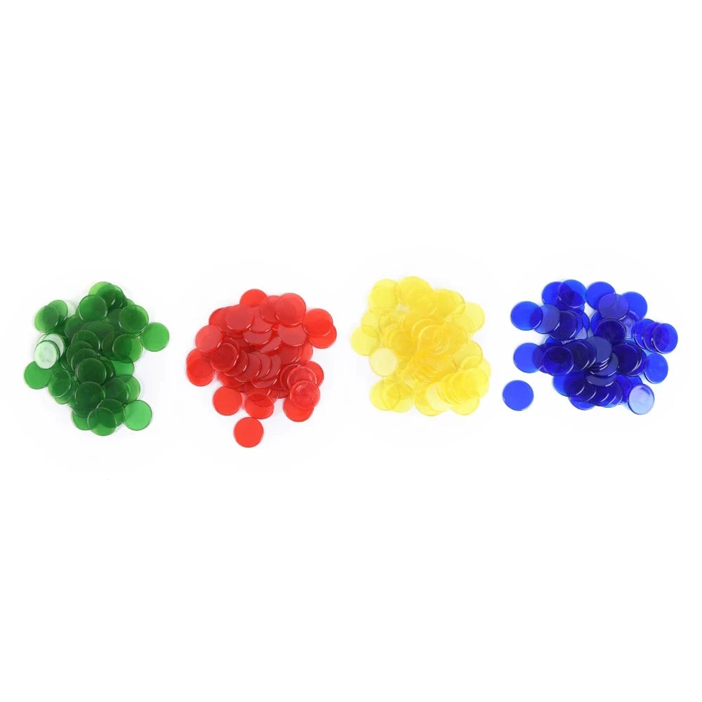 100pcs Transparent Disc Counters – Bingo Chips & Math Manipulatives Math Manipulatives PLUSH