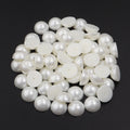 Beige Half Round No-Hole Imitation Pearl Beads 10-100pcs DIY Jewelry Craft Beads PLUSH 12mm 50pcs