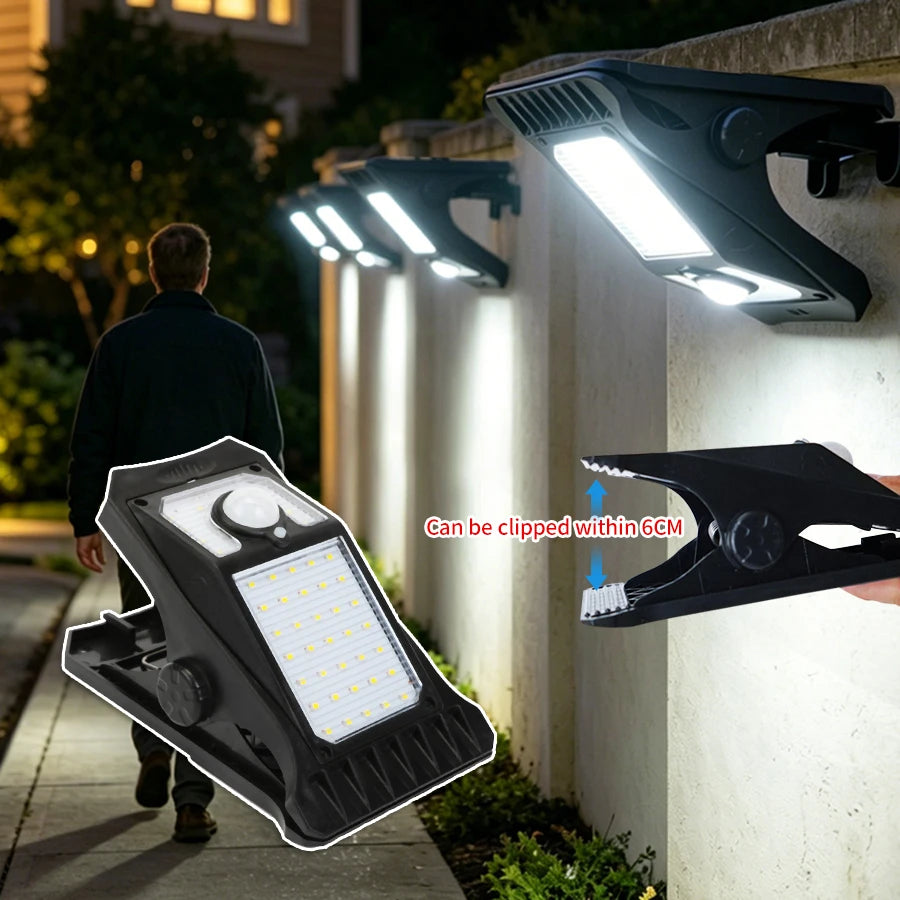 Solar LED Motion Sensor Outdoor Light – Clip & Wall Mount Solar Outdoor Light PLUSH
