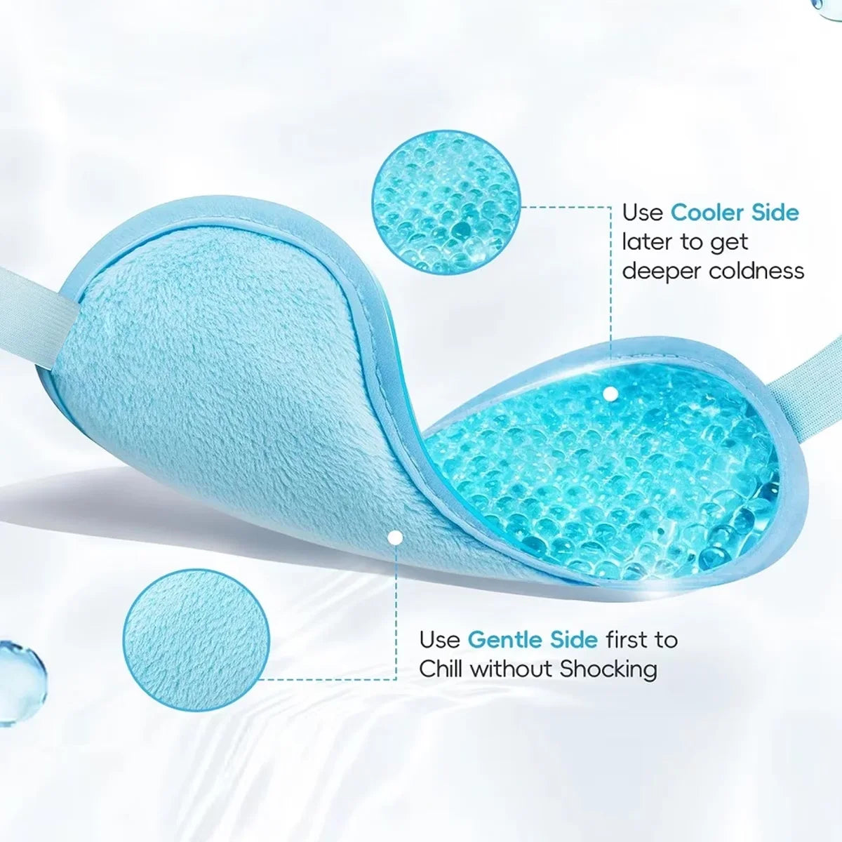 Gel Eye Mask for Sleep & Travel | Ultra-Comfortable Blackout Sleep Eye Mask PLUSH