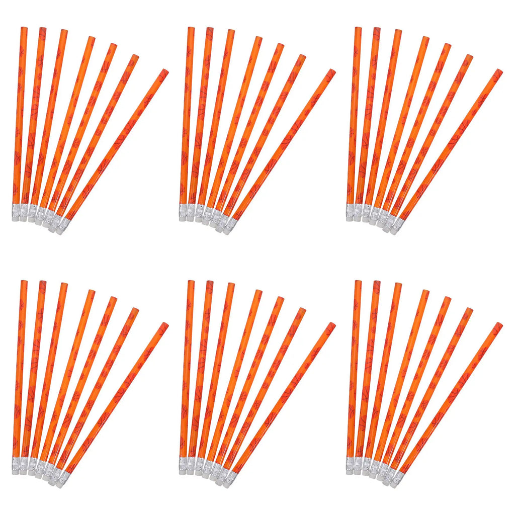 144pcs Basketball Sports Novelty Pencils Bulk with Erasers Novelty Pencil Set PLUSH