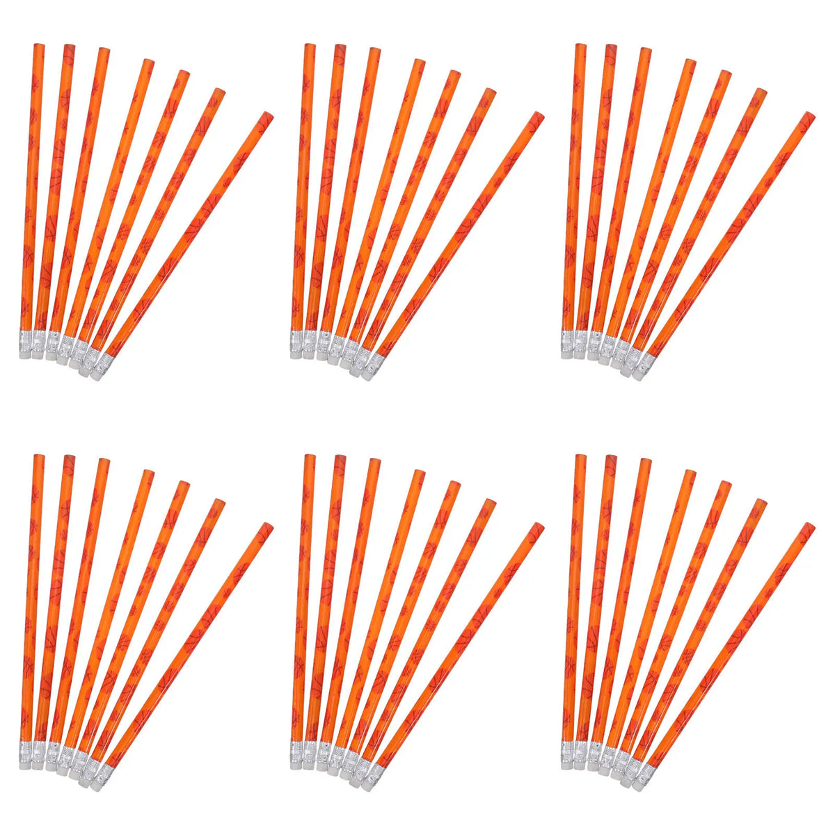 144pcs Basketball Sports Novelty Pencils Bulk with Erasers Novelty Pencil Set PLUSH