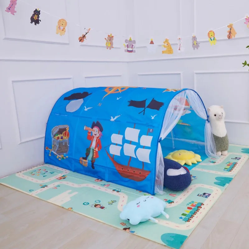 2-in-1 Dome Kids Play Tent – Sea World & Princess Patterns Kids Play Tent PLUSH