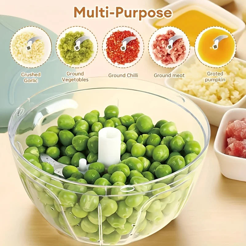 Manual Food Chopper – Hand-Pull Vegetable & Meat Slicer Manual Food Chopper PLUSH
