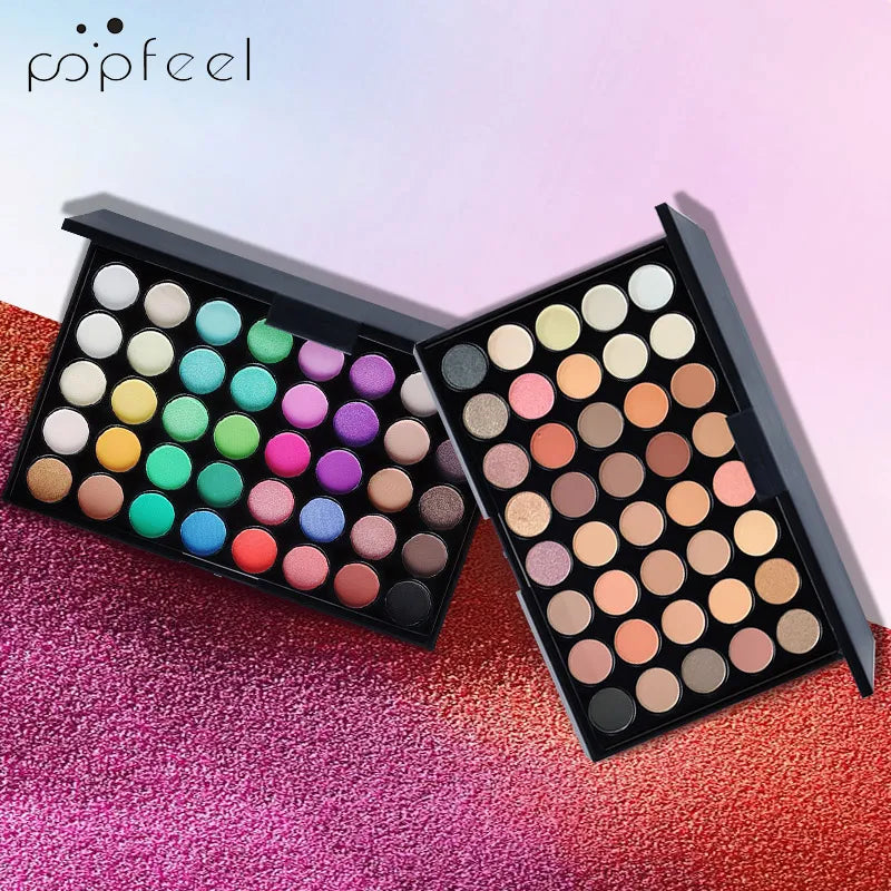 POPFEEL 40-Color Eyeshadow Palette – Matte & Shimmer Shades Eyeshadow Palette PLUSH