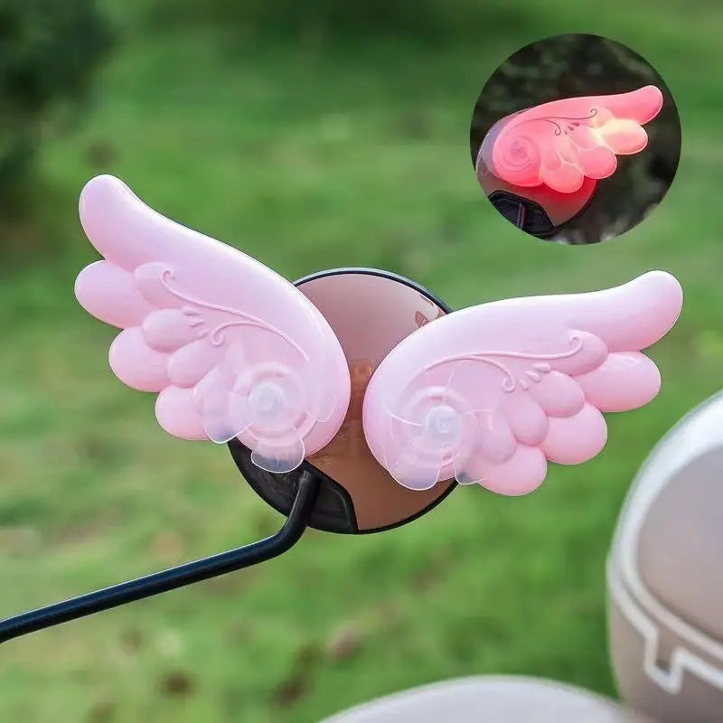 Reflective Angel & Devil Wing Helmet Stickers – Night Ride Helmet Sticker Decals PLUSH Pink