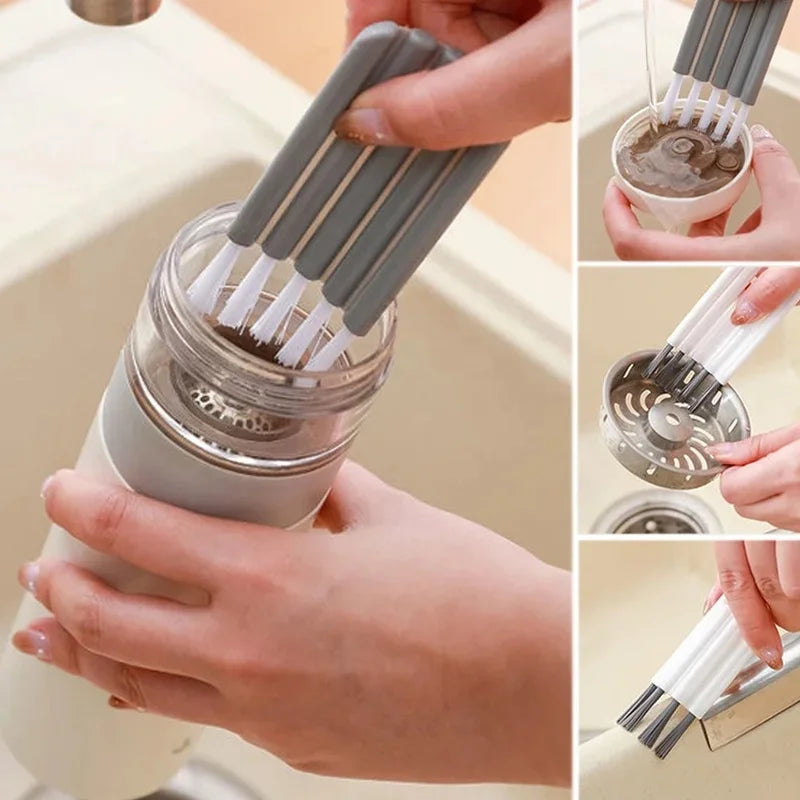 3-in-1 Rotatable Cup Cleaning Brush – Bottle & Gap Scrubber Cup Cleaning Brush PLUSH