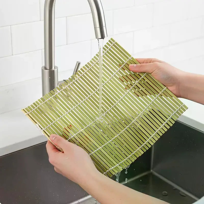 DIY Bamboo Sushi Rolling Mat – Rice Roll Maker Tool Sushi Rolling Mat PLUSH
