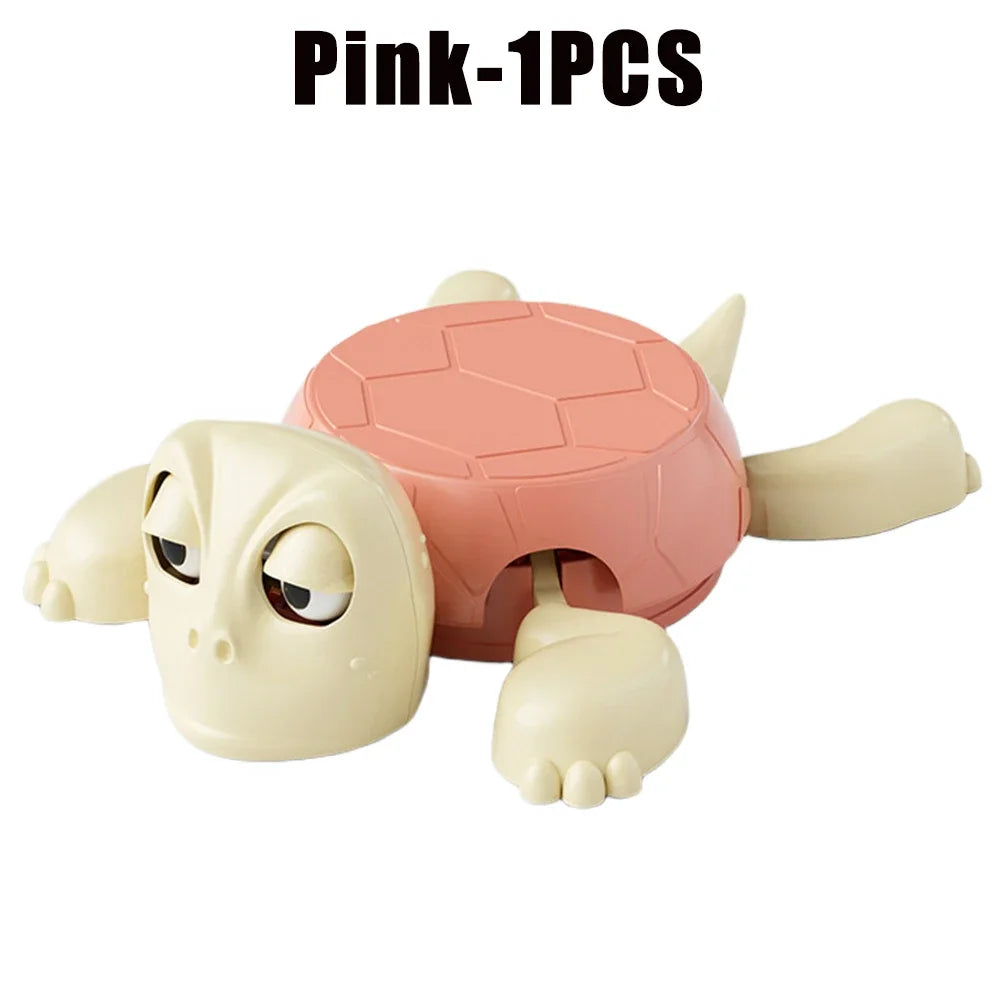 Funny Push-Down Turtle Coaster – Pop-Up Eyes Novelty Desk Toy Novelty Coaster Toy PLUSH OneSize Pink-1PCS