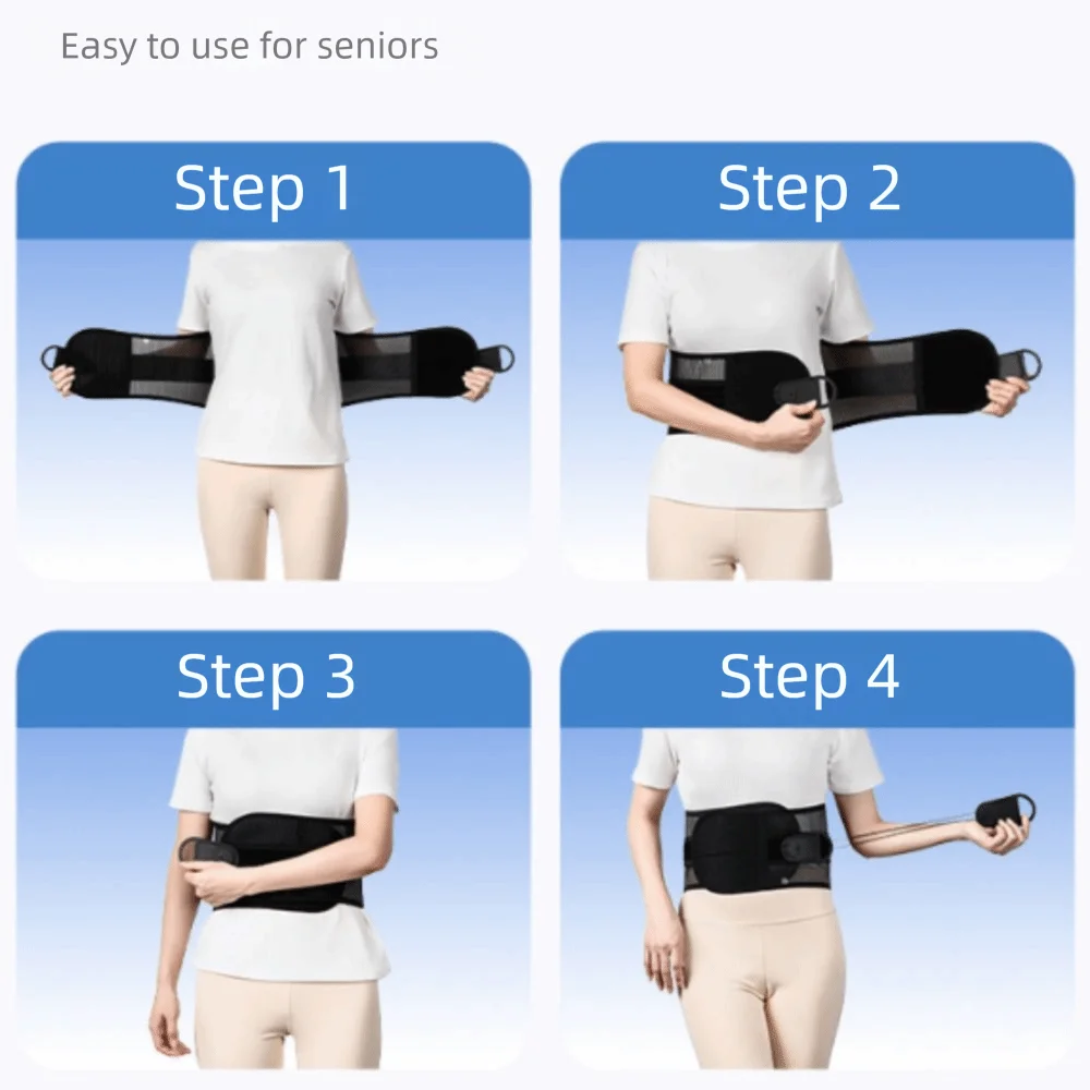 Adjustable Lumbar Support Belt – Breathable Mesh Back Brace Lumbar Support Belt PLUSH
