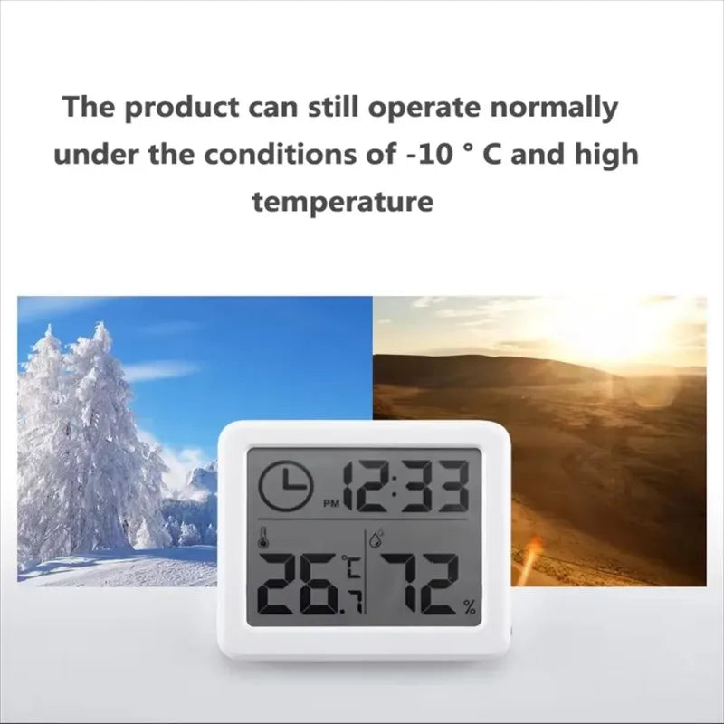 Digital Thermometer Hygrometer LCD Screen Temp Humidity Monitor Thermometer Hygrometer PLUSH