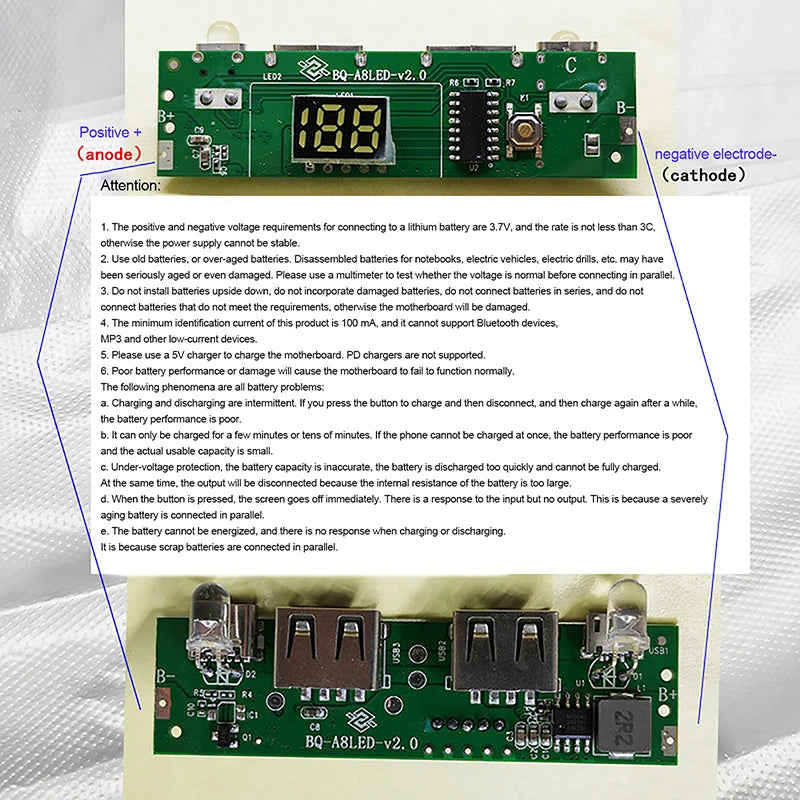 5V 2A Power Bank Circuit Module Type-C Micro USB A8188 Power Bank Module PLUSH