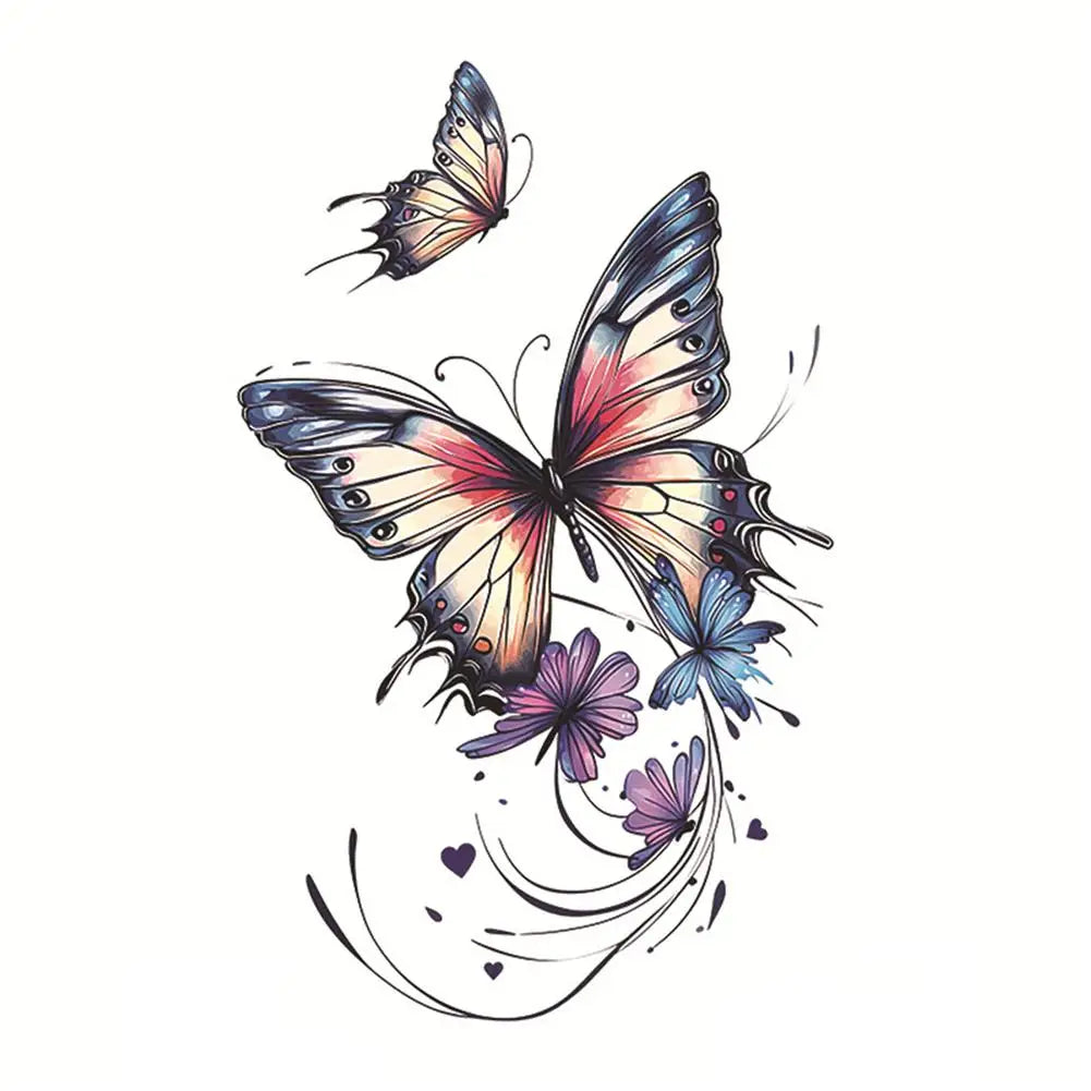 Colorful Butterfly Temporary Tattoo Stickers – Men & Women Temporary Tattoo Sticker PLUSH H CN