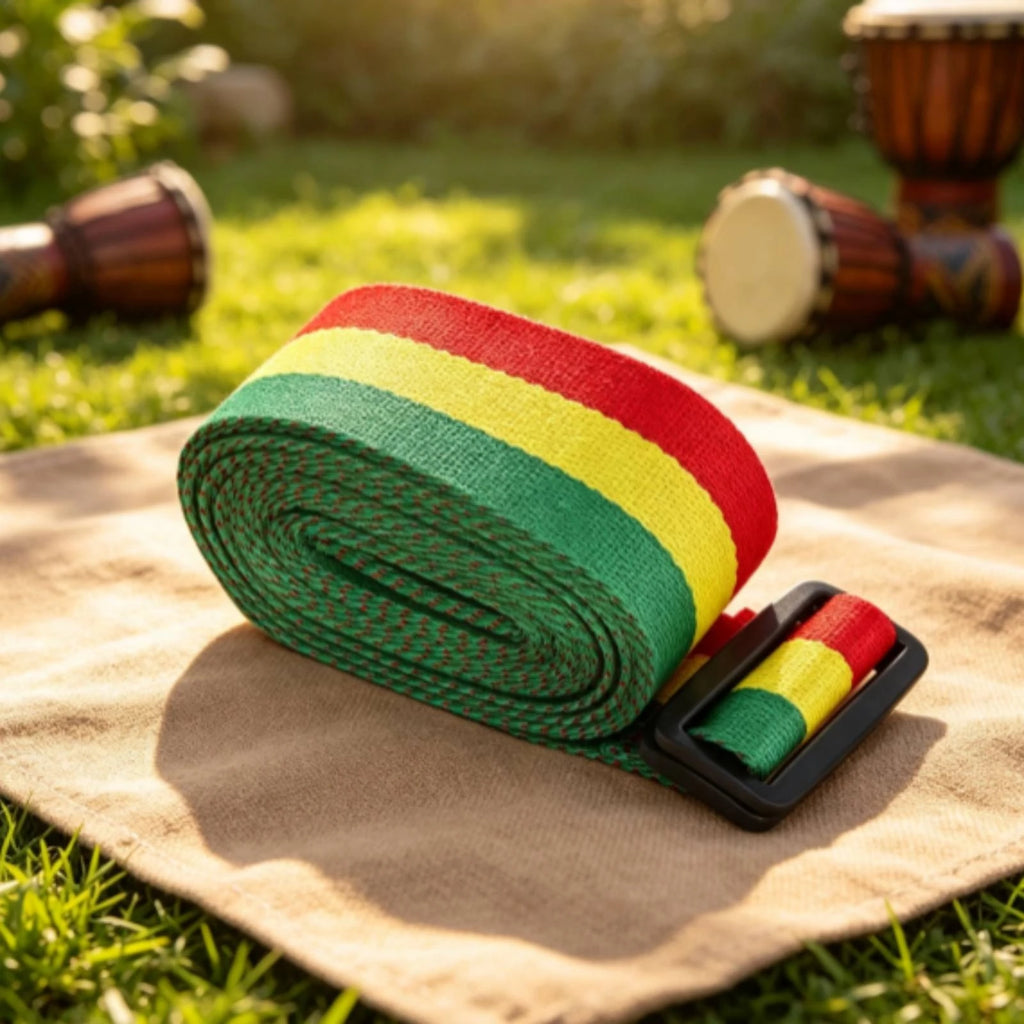 African Drum Strap – Woven Cotton Sling with Adjustable Buckle Drum Strap PLUSH