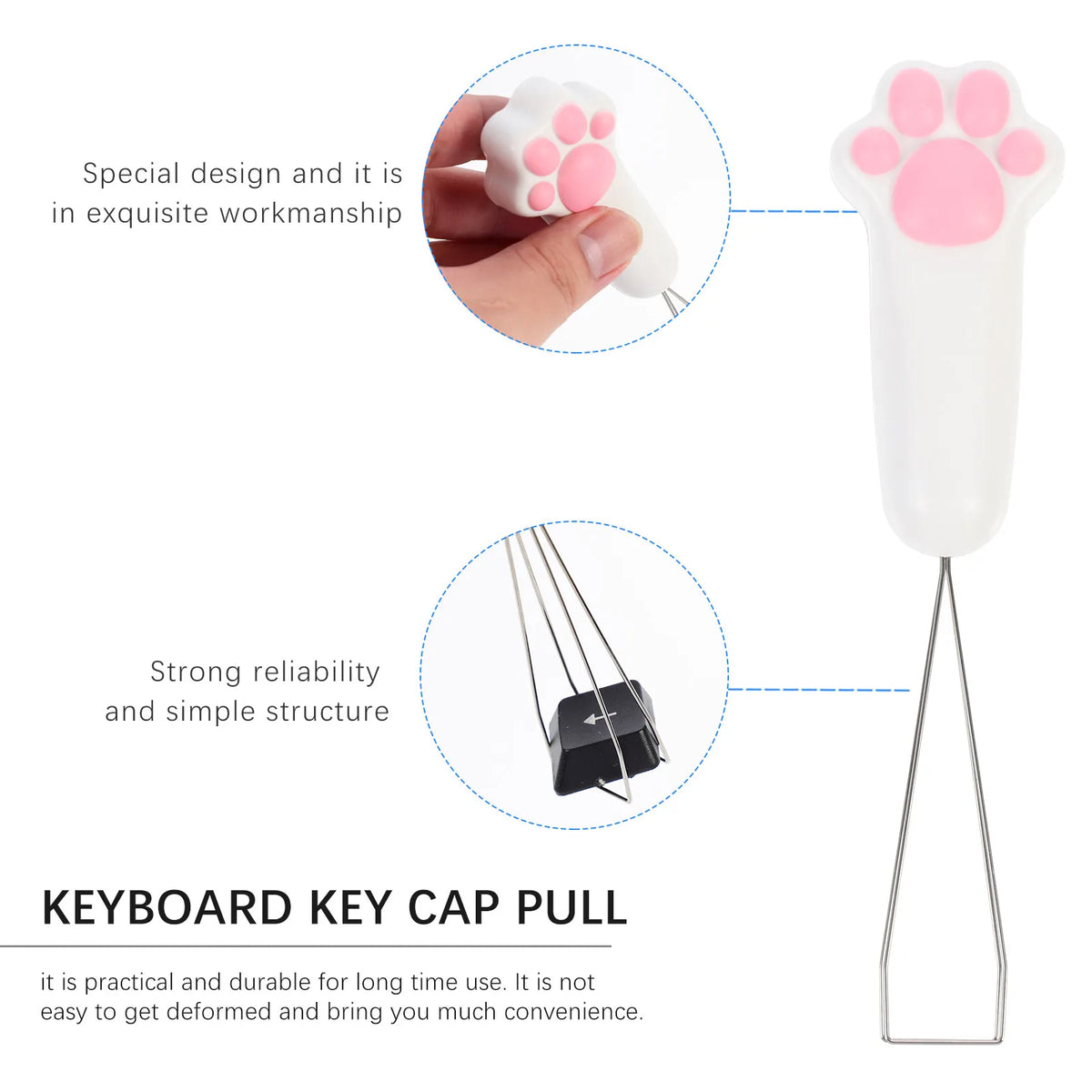 Mechanical Keyboard Keycap Puller – Portable Key Removal Tool Keycap Puller Tool PLUSH