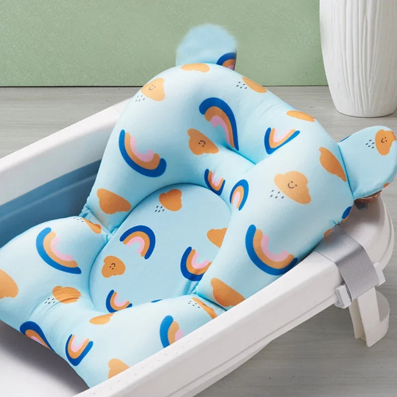 Baby Bath Seat Support Mat – Anti-Slip Newborn Cushion Baby Bath Support Mat PLUSH