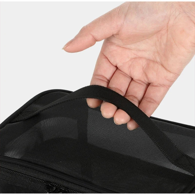 Travel Mesh Makeup Organizer Bag | Cosmetics Storage Box Makeup Organizer Bag PLUSH