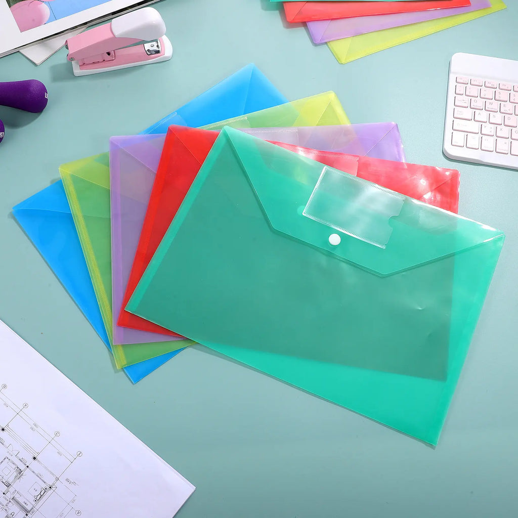20pcs Plastic File Envelopes Document Organizers – Assorted Plastic File Envelopes PLUSH China Mainland