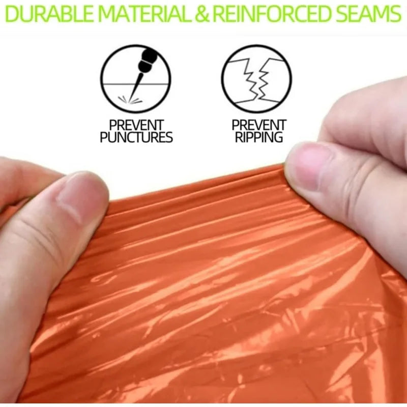 Survival Foil Emergency Blanket & Waterproof Rain Poncho Survival Outdoor Gear PLUSH