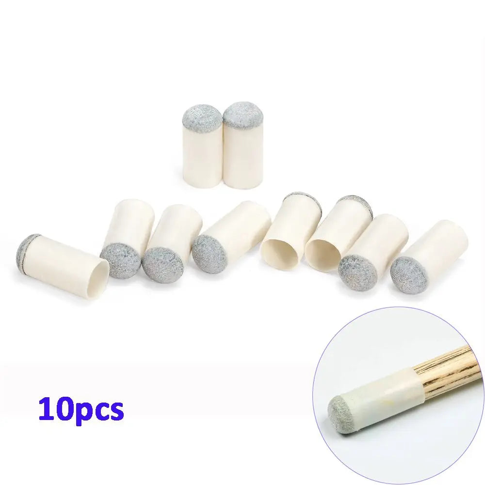 13mm Slip-On Billiard Cue Tips 10pcs – Snooker & Pool Billiard Cue Tips PLUSH