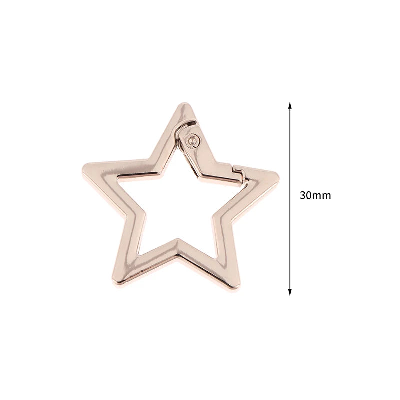 Star Hollow Spring Clasp Carabiner Clip – DIY Jewelry Connector Jewelry Clasp Connector PLUSH A2