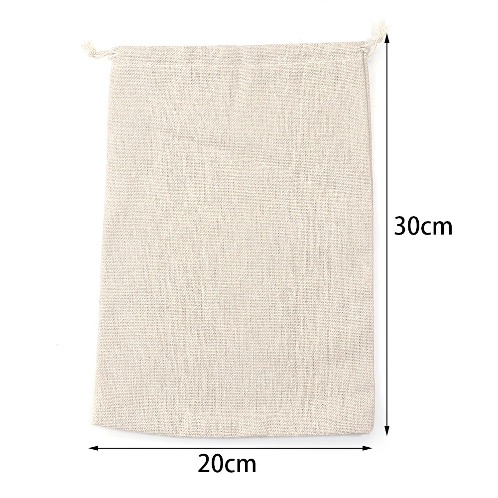 Jute Linen Drawstring Bags – Jewelry & Gift Pouches 5-10pcs Jewelry Gift Pouches PLUSH 20x30cm 5pcs