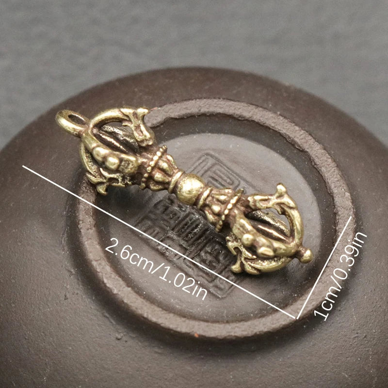 Tibetan Buddhist Vajra Brass Pendant – Nepal Handcraft Charm Jewelry Pendant Charm PLUSH