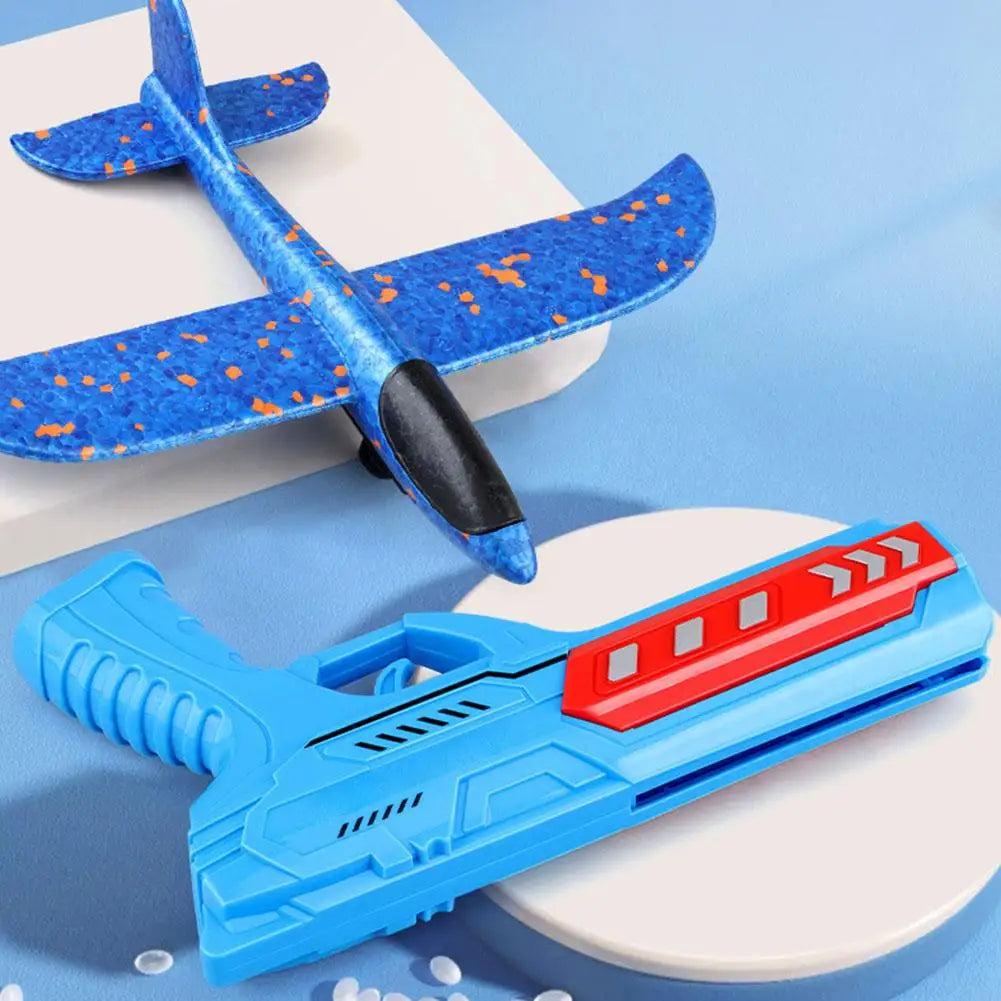 Kids Foam Airplane Launcher Toy – Outdoor Flying Catapult Airplane Launcher Toy PLUSH
