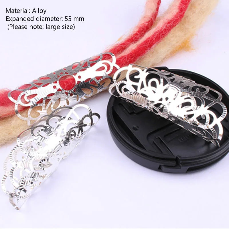 5pcs Dreadlock Beads Hair Cuffs Rings – Colorful Braid Clips Hair Braid Cuffs PLUSH 5pcs NO.16