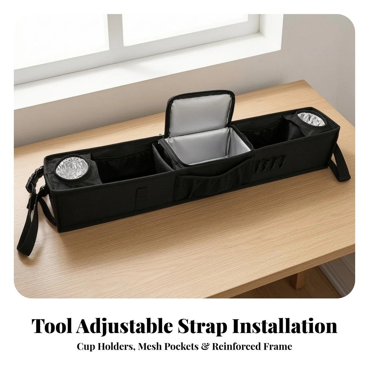 Golf Cart Front Organizer with Insulated Cup Holders Golf Cart Organizer PLUSH