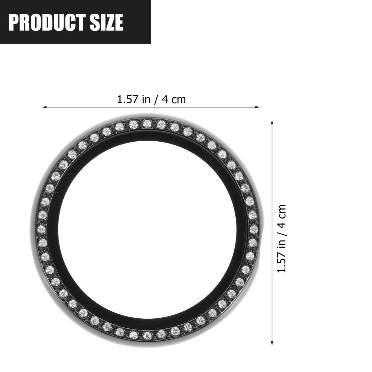 Rhinestone Smartwatch Screen Protector Case for Google Watch Smartwatch Protector Case PLUSH Black