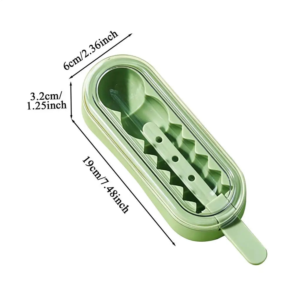 Silicone Ice Cream Mold with Stick & Cover – DIY Ice Pop Maker Ice Pop Mold PLUSH Green