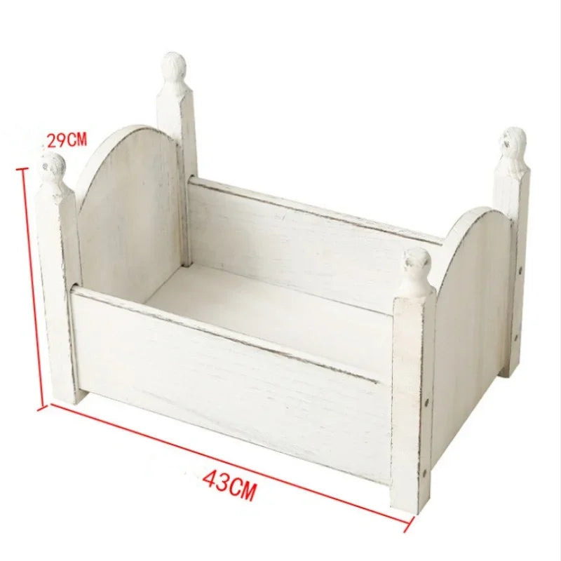 Newborn Wooden Bed Photography Prop – Baby Photo Studio Baby Photography Prop PLUSH