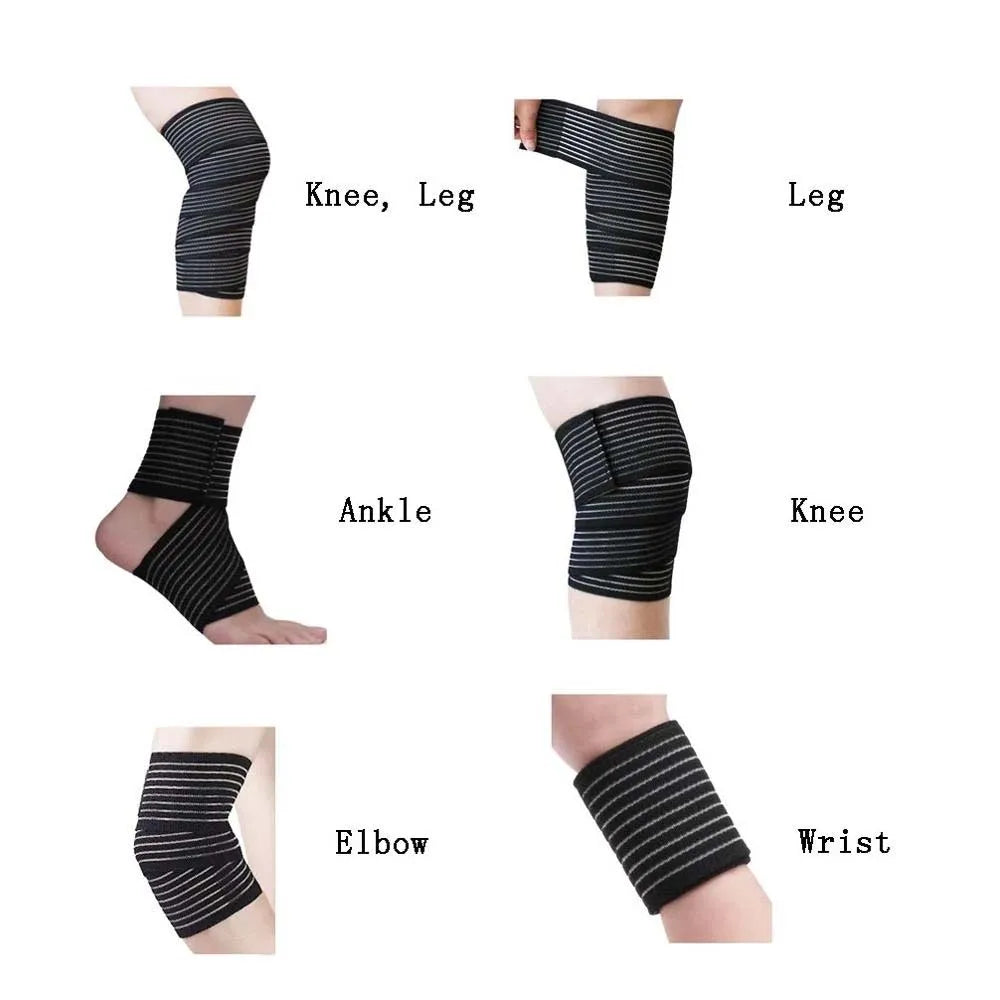 Elastic Compression Bandage Wrap – Knee Wrist Ankle Elbow Compression Bandage Wrap PLUSH
