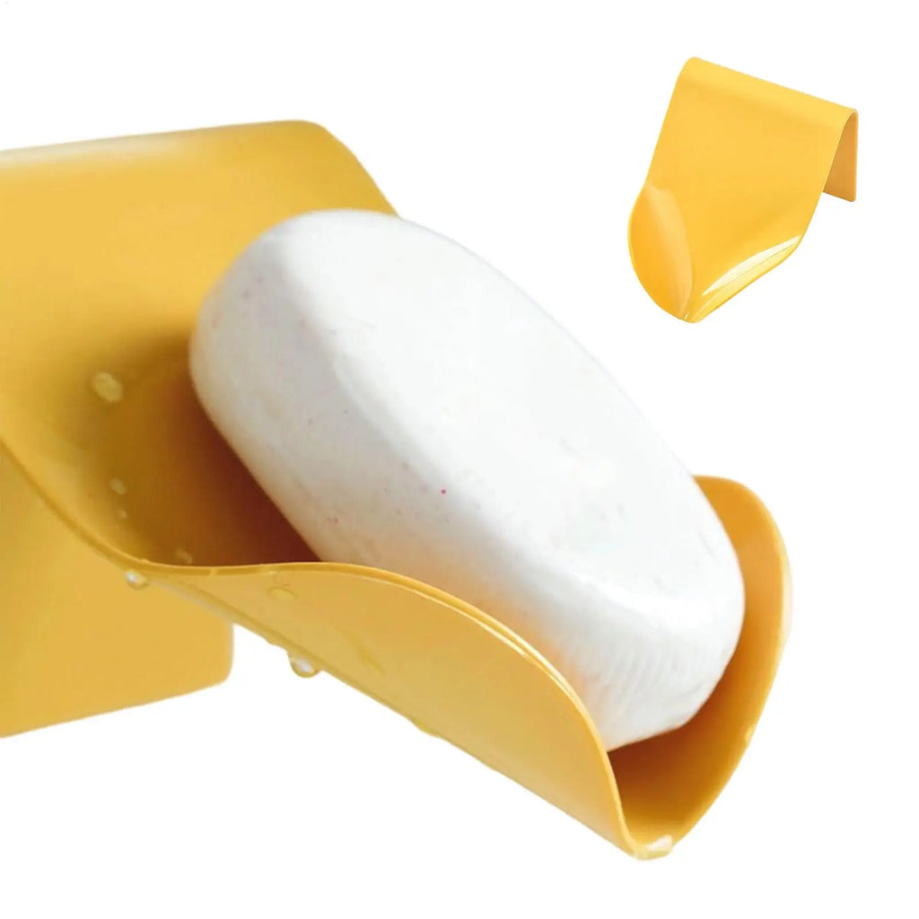 Leafology Drain Soap Dish with Drainage – Yellow Wall Mount Soap Dish PLUSH