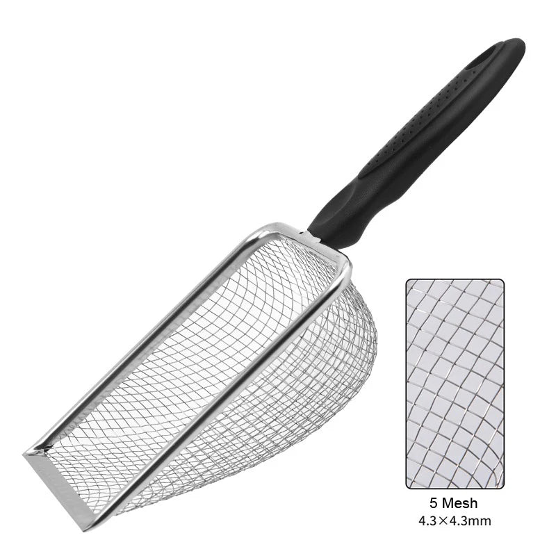 Stainless Steel Reptile & Cat Litter Mesh Scoop Shovel Reptile Litter Scoop PLUSH 4.3X4.3mm