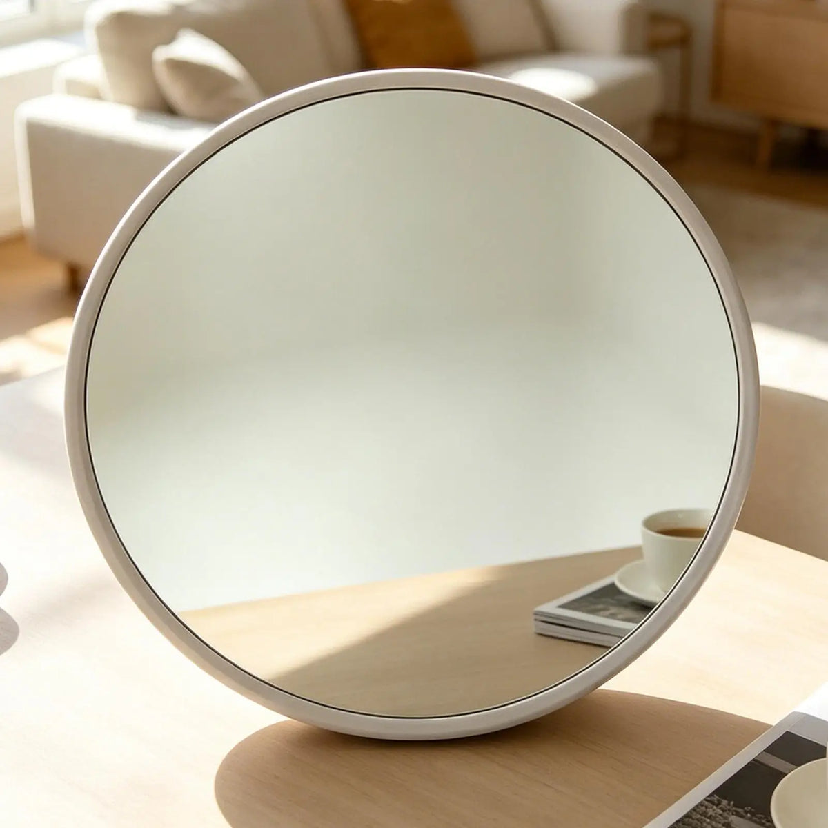 9.5cm Portable Convex Wide-Angle Mirror for Travel & Selfies Photography Mirror Tool PLUSH
