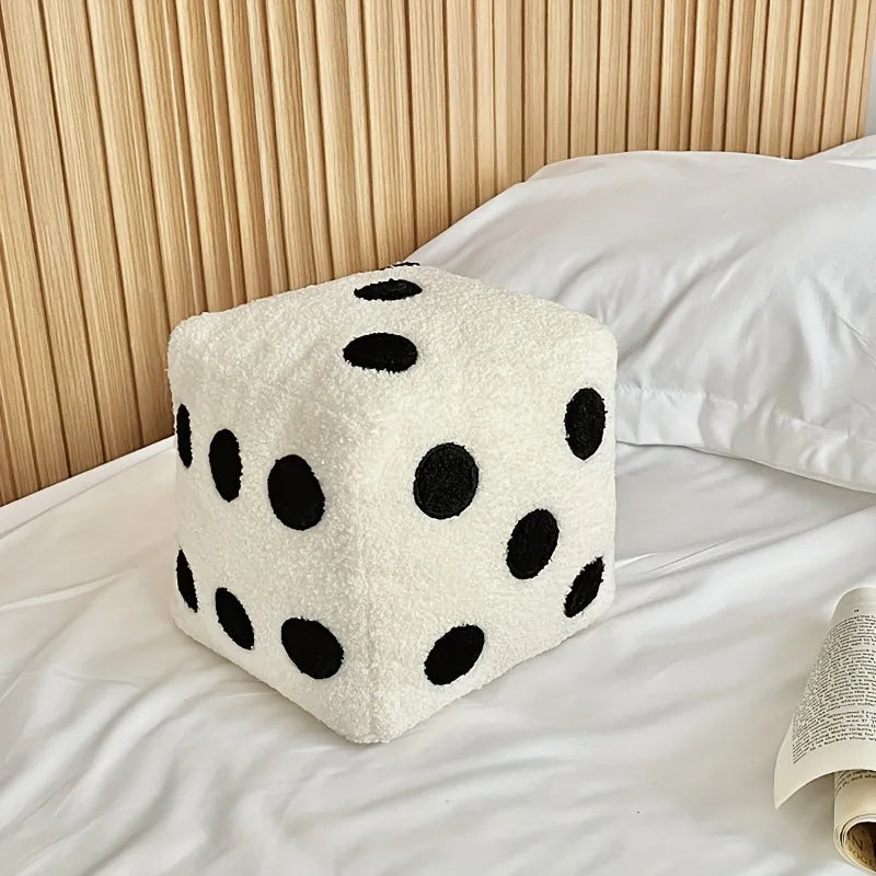 Dice Throw Pillow 20x20cm | Cotton Decorative Cushion Decorative Throw Pillow PLUSH
