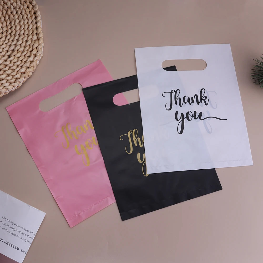 20pcs Thank You Plastic Shopping Bags – Jewelry & Gift Packaging Retail Packaging Bags PLUSH