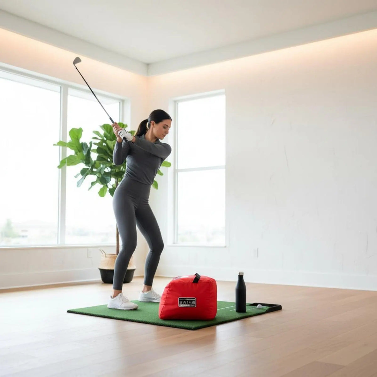 Unfilled Golf Swing Bag – Home Practice Contact Trainer Golf Swing Trainer PLUSH