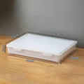 A4 Clear File Organizer Box with Lid | Document Storage Document Storage Box PLUSH white